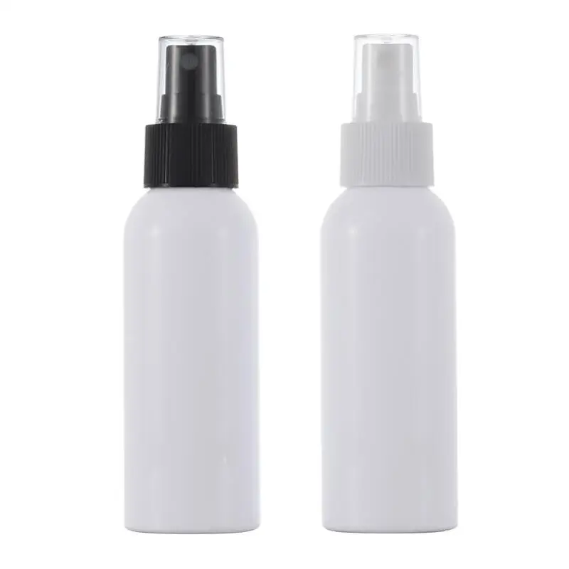 

100ml Empty White Spray Plastic PET Bottle Travel Cosmetic Pump Refillable Perfume Container LX4001