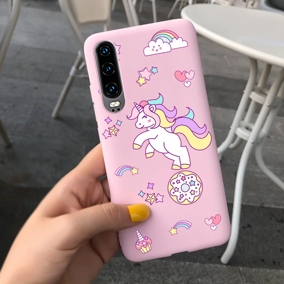 Чехол для Huawei P30 мягкая задняя крышка с милым мультяшным принтом Lite Pro P30Lite P30Pro P 30