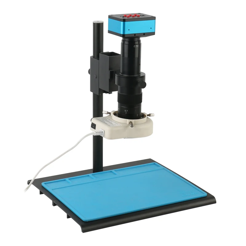 

4K 12MP 1080P USB HDMI Industrial Video Microscope Camera + 180X 300X C Mount Lens+56 LED Ring Light For Phone PCB Soldering