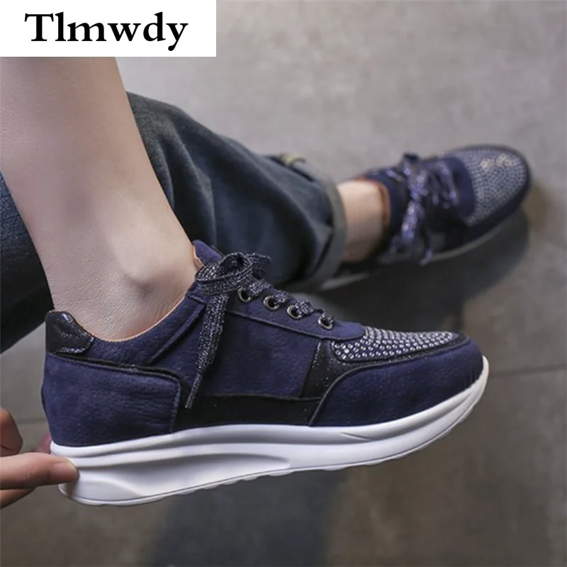 

Women Casual Shoes 2021 Spring Fashion Wedge Flat Shoes Zipper Lace Up Round Head Comfortable Sneakers Women Vulcanized Shoes