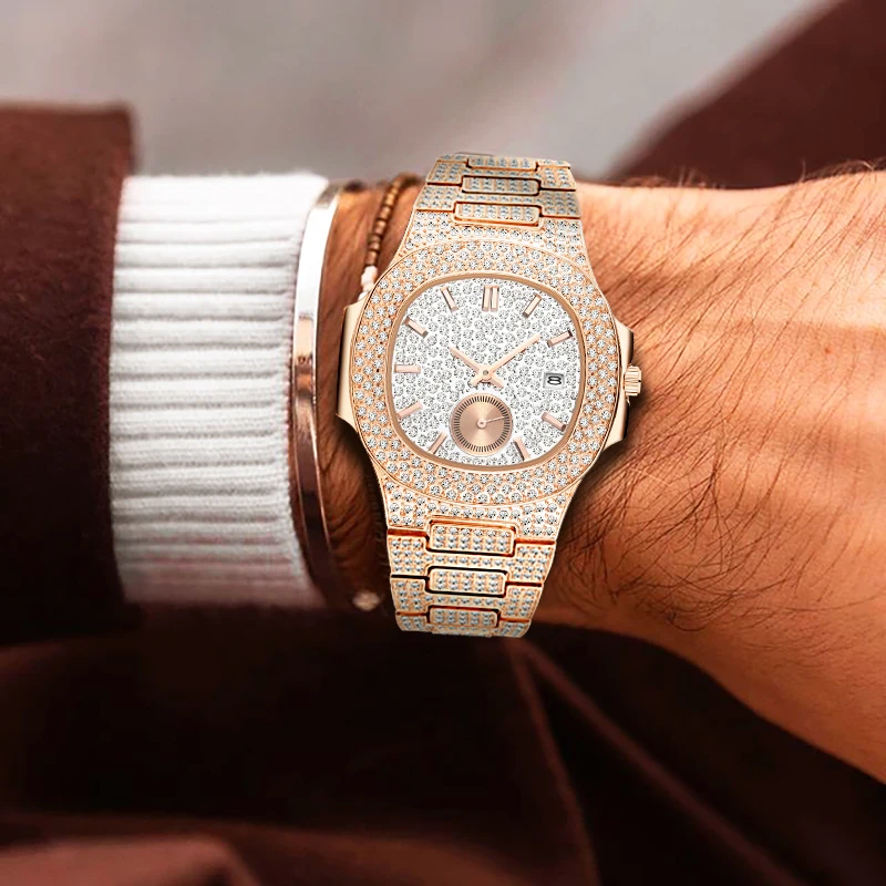 Часы Patek Nautilus мужские из розового золота брендовые роскошные классические