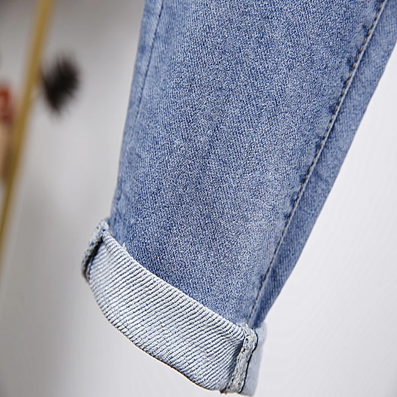 

SHENGPALAE Streetwear Hot Drilling Jeans Women's Spring Summer 2021 New High Waist Printed Denim Pencil Pants Female Tide 5C835