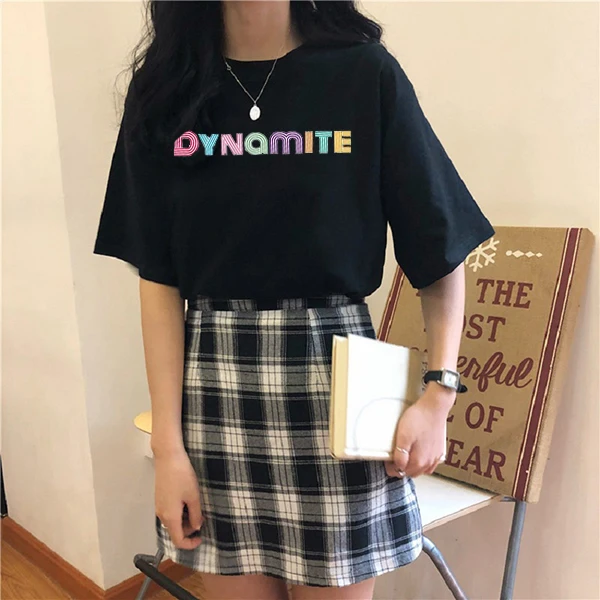 

Summer short-sleeved T-shirt printing lettersnew album mood fashion popular street casual cute kawaii girl clothing
