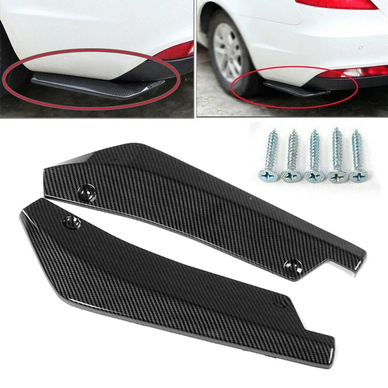 2X Car Auto Carbon Fiber Rear Bumper Lip Diffuser Splitter Canard Protector Top | Автомобили и мотоциклы