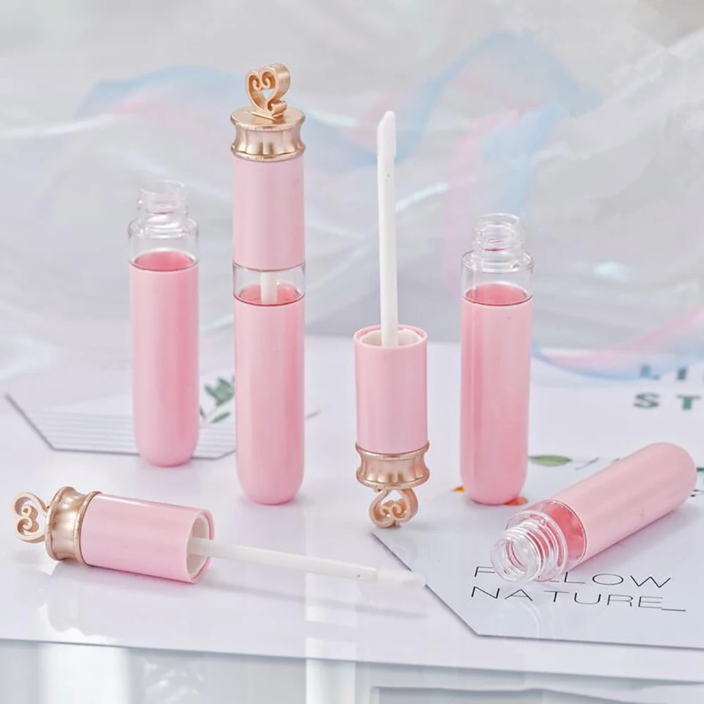 

1/5pcs 6ml Empty Lip Gloss Tubes Pink cap DIY Plastic Lip Gloss Tube Bottles ,High Quality Beauty Cosmetic Packing Container
