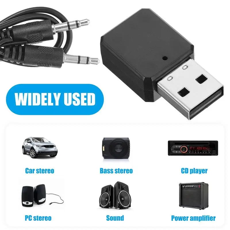 

1 Set of USB Audio Receiver Adapter Car Wireless Stereo Audio Receiver