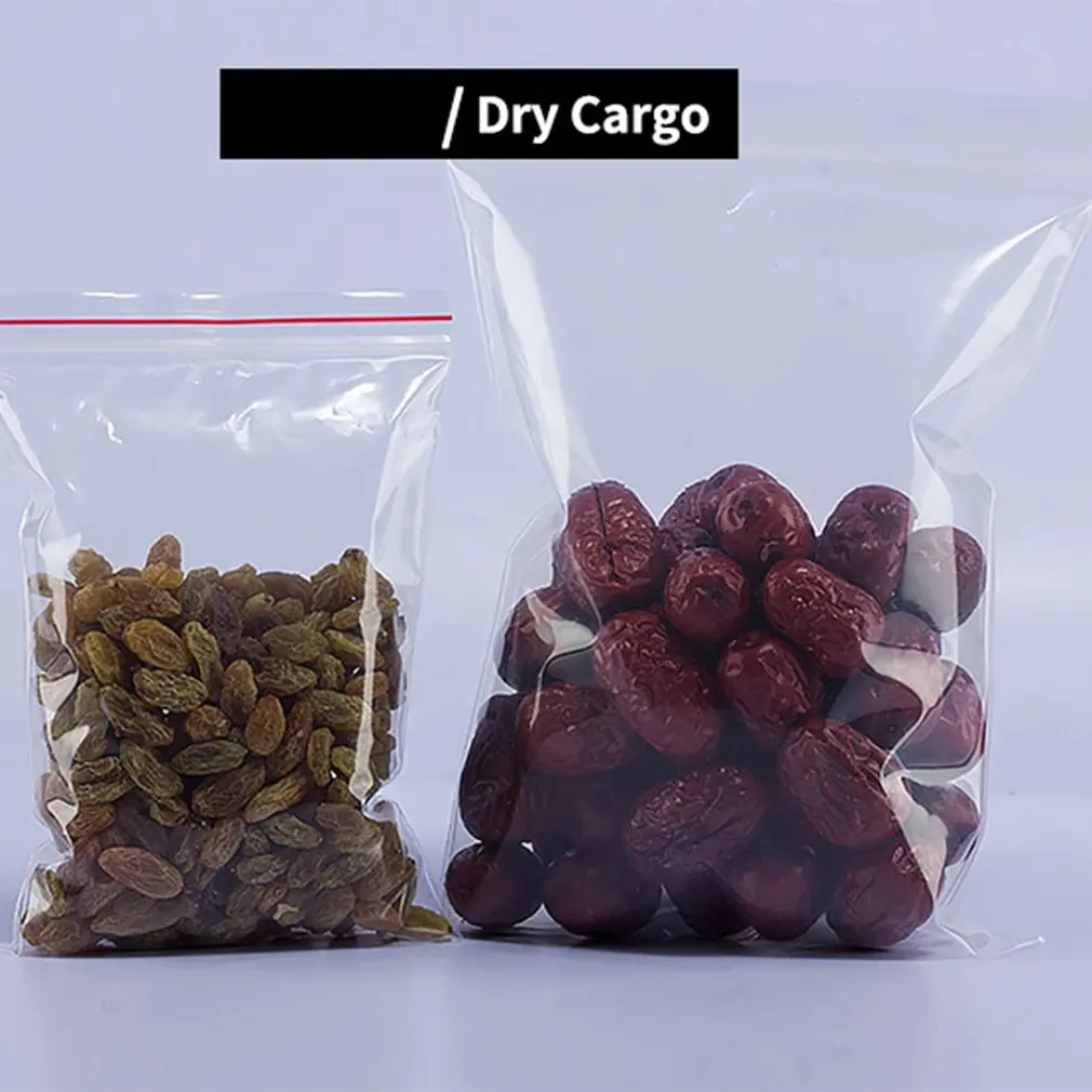 100PCS/SET Durable Use Transparent Jewelry Ziplock Zip Zipped Lock Reclosable Plastic Poly Clear Bags Storage Bag | Дом и сад