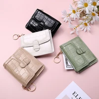 2021 new fashion 1pc mini wallet credit multi card holders fashion pu zipper student women coin purse vintage buckle wallet