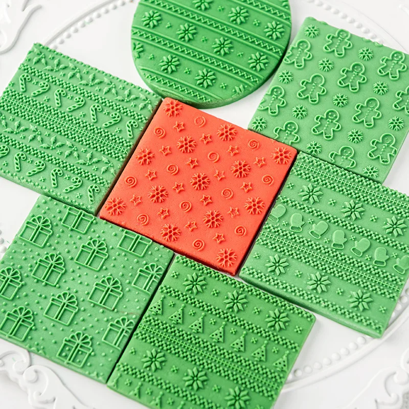 

Акриловый имбирь искусственный рождественский снежинка олень узор тиснение штамп 3D помадка Рождественская елка обратный штамп печенье ин...