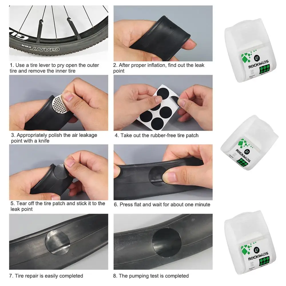 

Bicycle Tubeless Tire Repair Tool Tyre Drill Puncture for Urgent Glue Free Service Repair Optional 5 / 10PCS Rubber Stripes Set