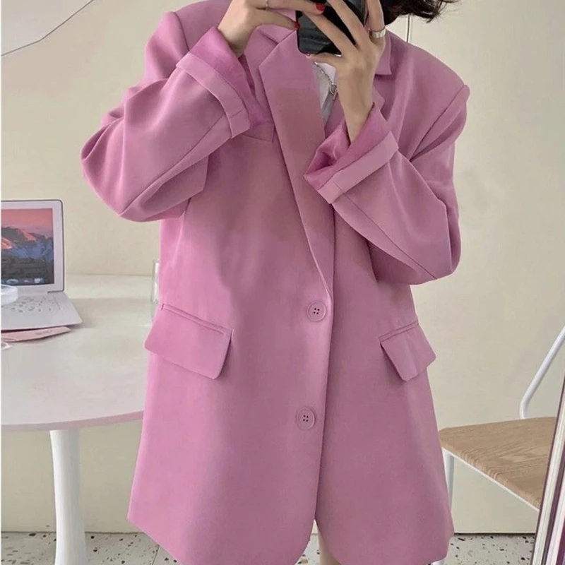 Женский офисный свободный Блейзер Sungtin куртка для женщин весна-осень 2021