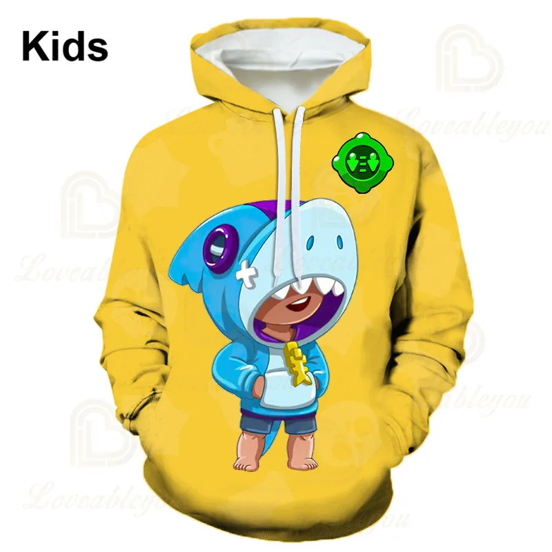 

Games Shark Leon Star Children's Wear Kids Hoodie Shooting Game 3d Sweatshirt Gameing Boys Girls Tops Hoodies Teen Clothes