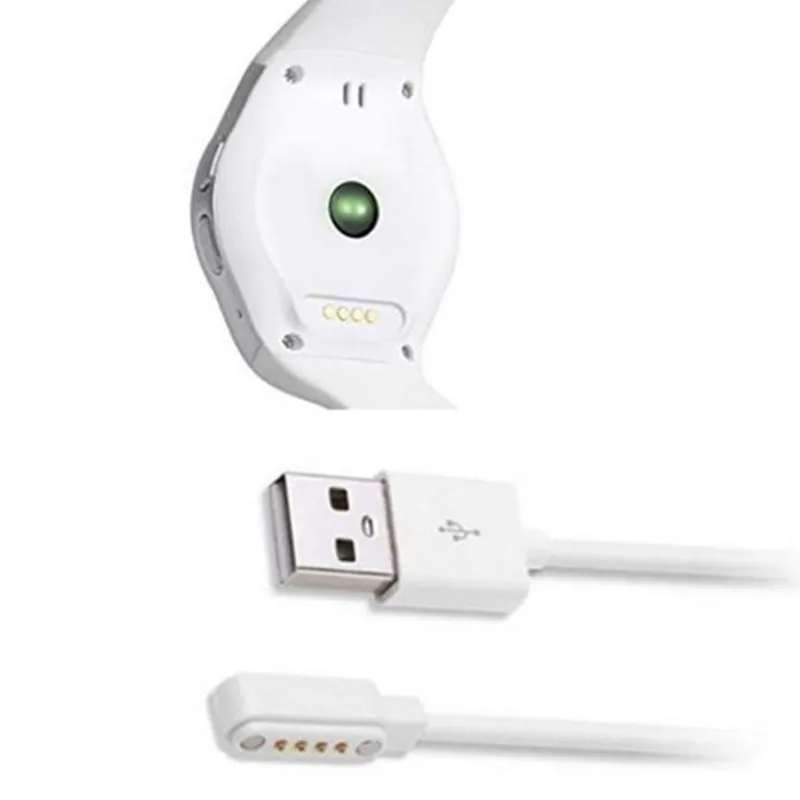 1PC Magnetic Smart Watch Charger Cable 4 Pins for KW88 KW98 KW99 GT88 GT68 Universal Smartwatch USB Charging Cable