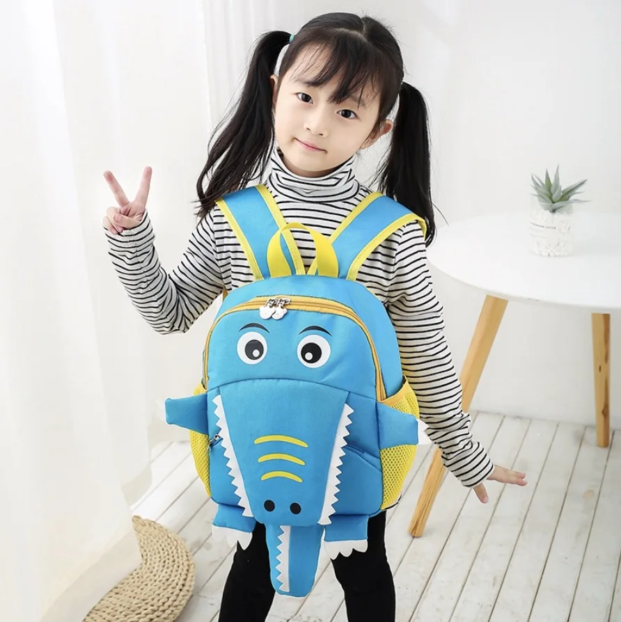 Детский рюкзак с милыми крокодиловыми 3d-животными водонепроницаемый и удобный