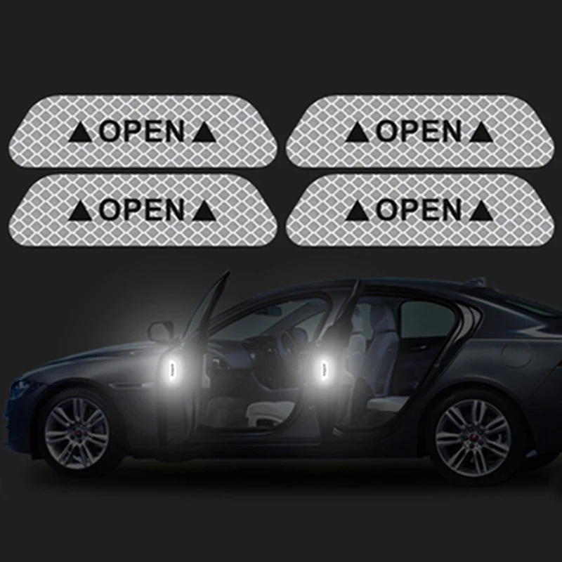 4 шт./компл. Автомобильная открытая светоотражающая лента Предупреждение
