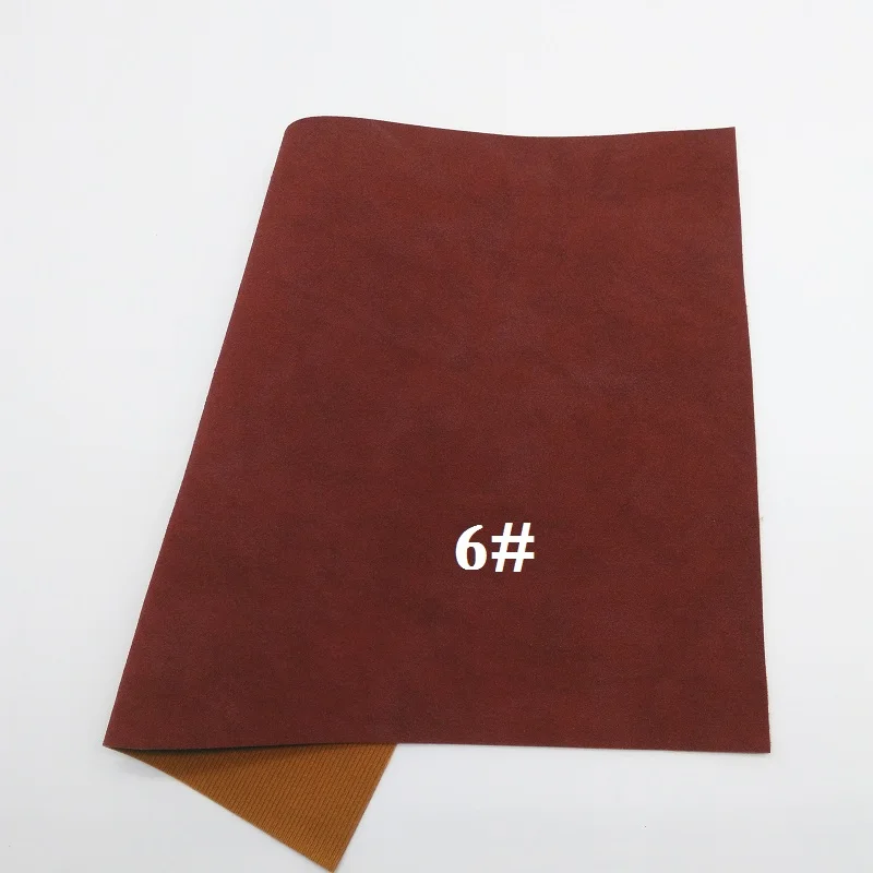 6 Glitterwishcome 21X29CM A4 Size Suede Faux Leather Fabric, Vinil Para Lozos, Synthetic Leather Fabric for Bows, GM386A - Цвет: 6