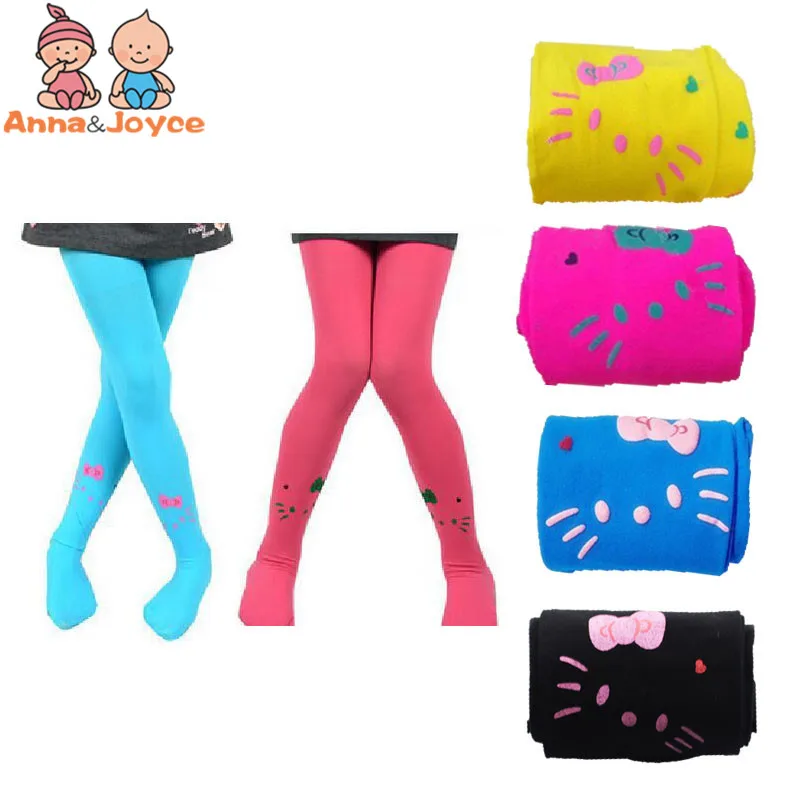 8 шт./лот разноцветные колготки для девочек модные вязаные чулки детские от 3 до