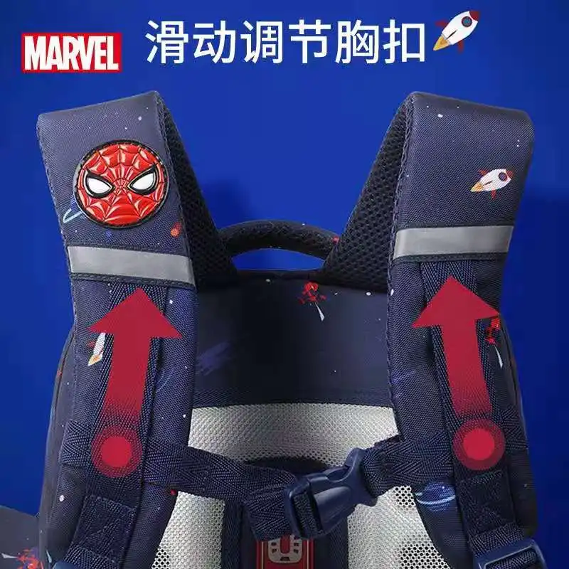 Disney New School Bags For Boys Primary Student Shoulder Orthopedic Backpack Grade 1-5 Spider Man Captain America Mochilas