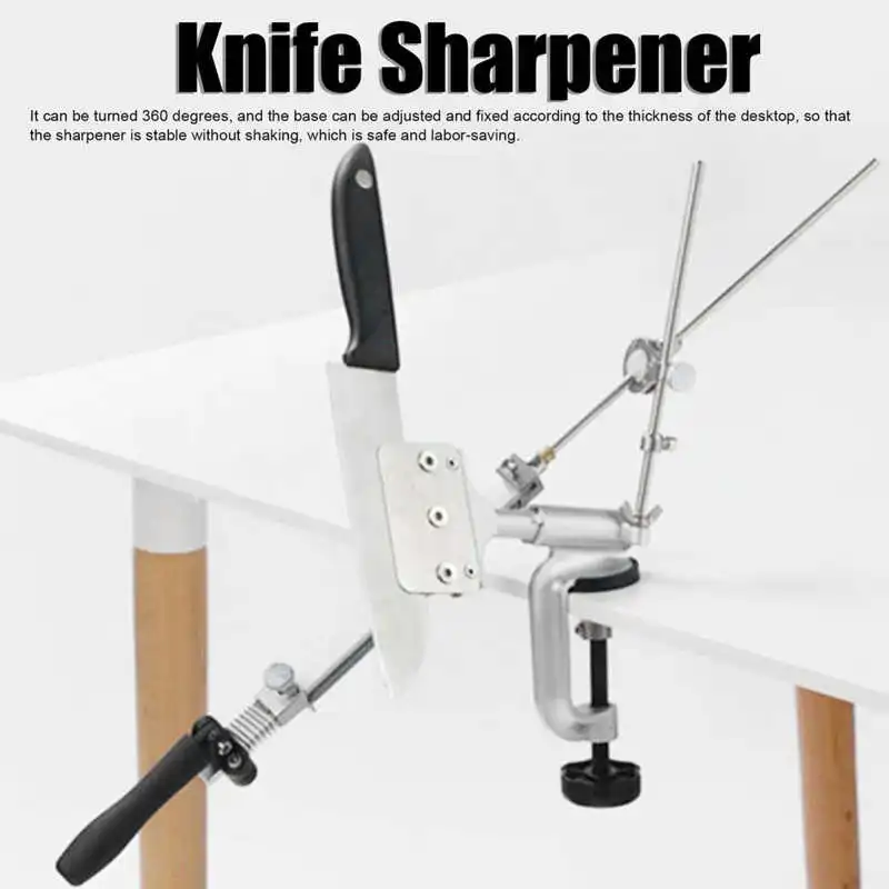 

Whetstone Knife Sharpener Fixed-Angle Knife Whetstone Kit Flip Design with 4 Sharpening Stone Kitchen Tool