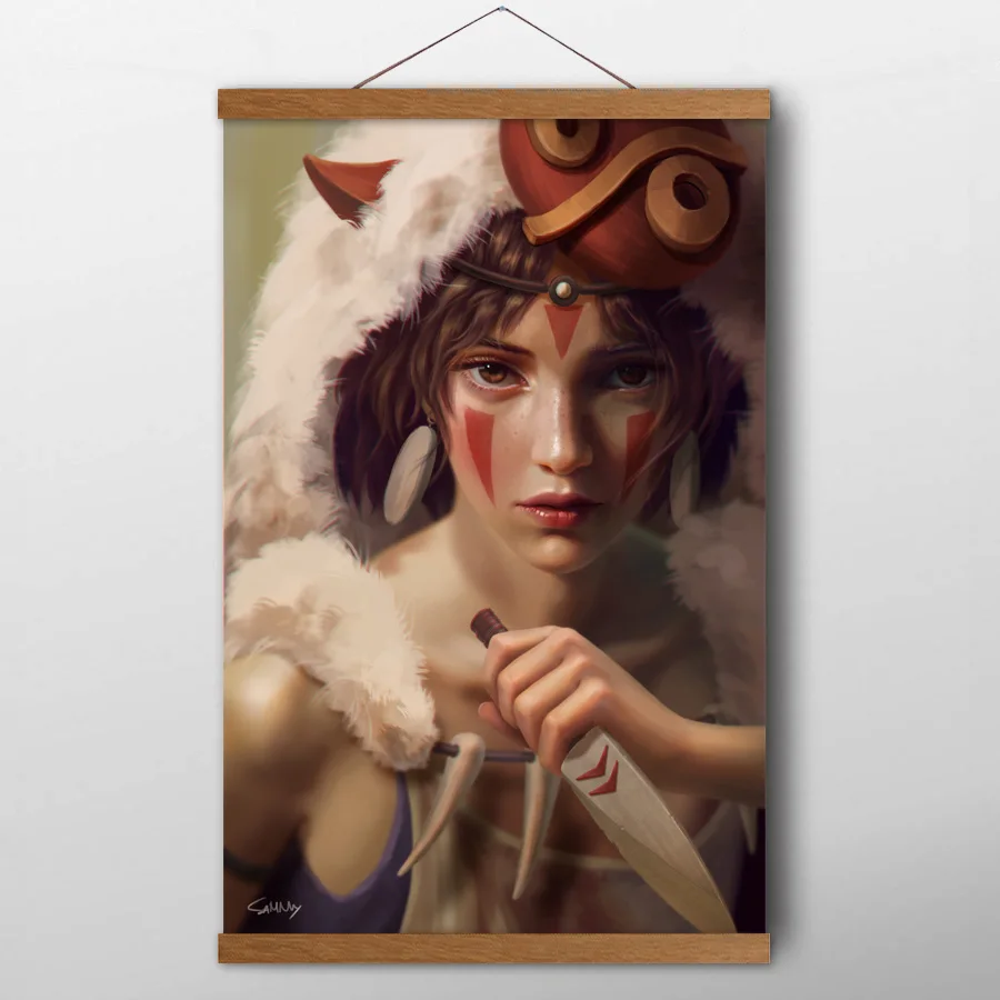Аниме фильм Mononoke принцесса фанат искусство фэнтези девушки стены художественные