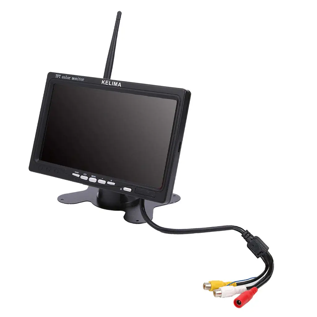 

7 Inch LCD AV Monitor HD Screen IR Remote Control Car Display 2Way Input