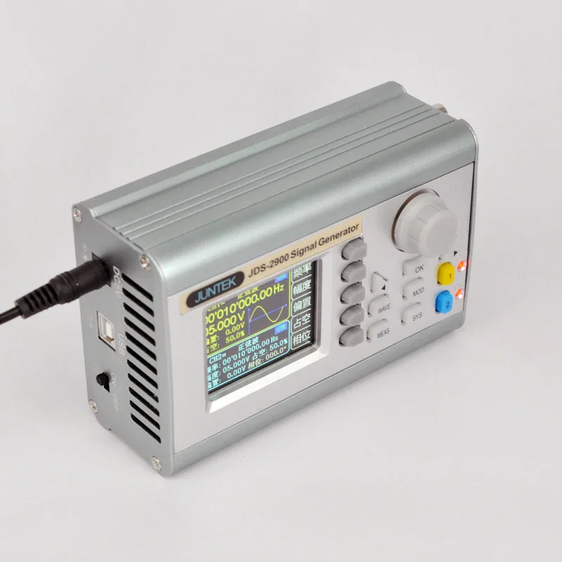 JDS2900 15 МГц Портативный двухканальный DDS функция генератор сигналов калибровка