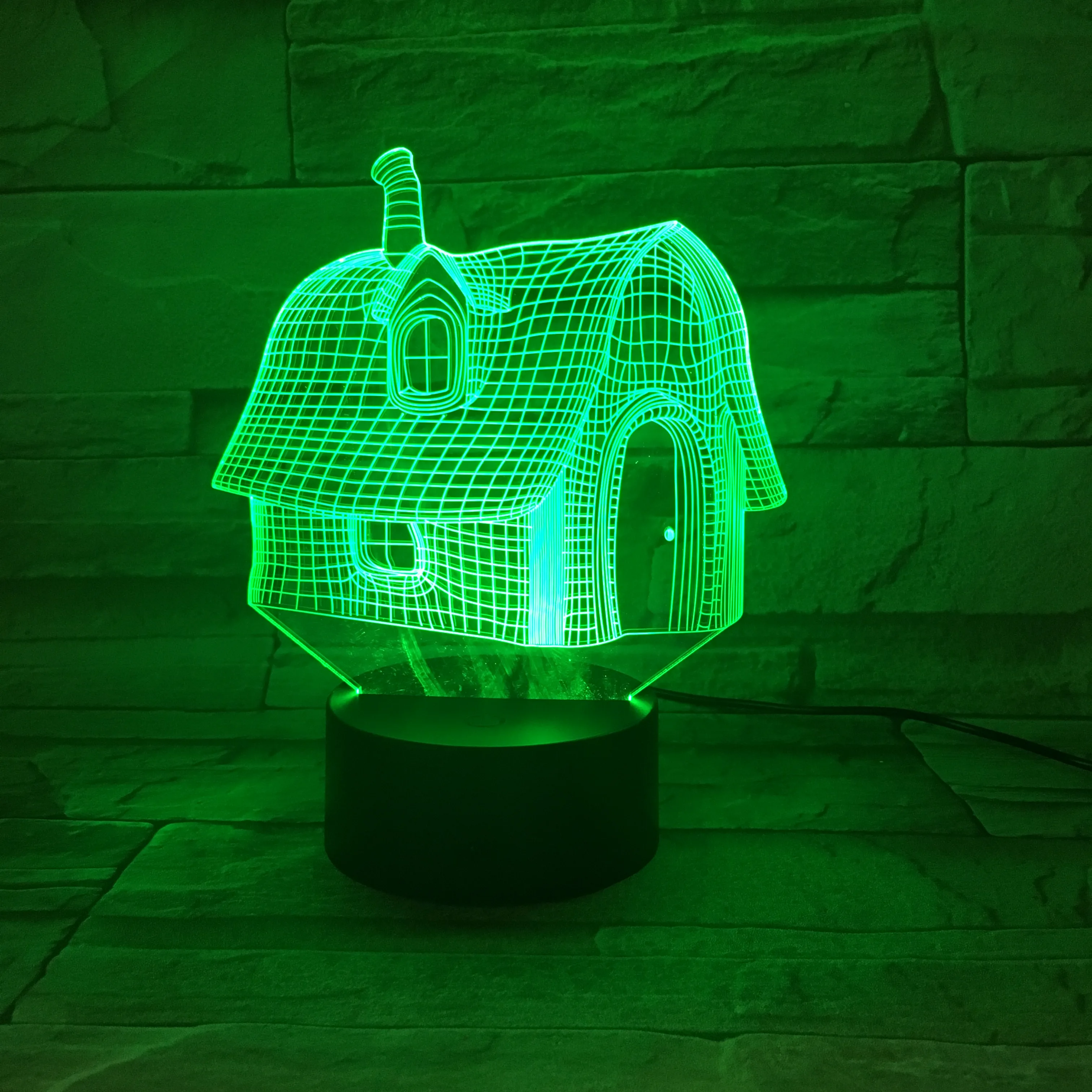 3D лампа меняющая цвет дома с пультом дистанционного управления лучший