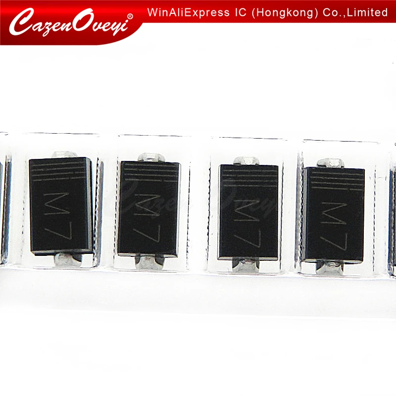 100 шт./лот диод M7 1N4007 SMA SMD 1A 1000V IN4007 выпрямительный в наличии | Электронные