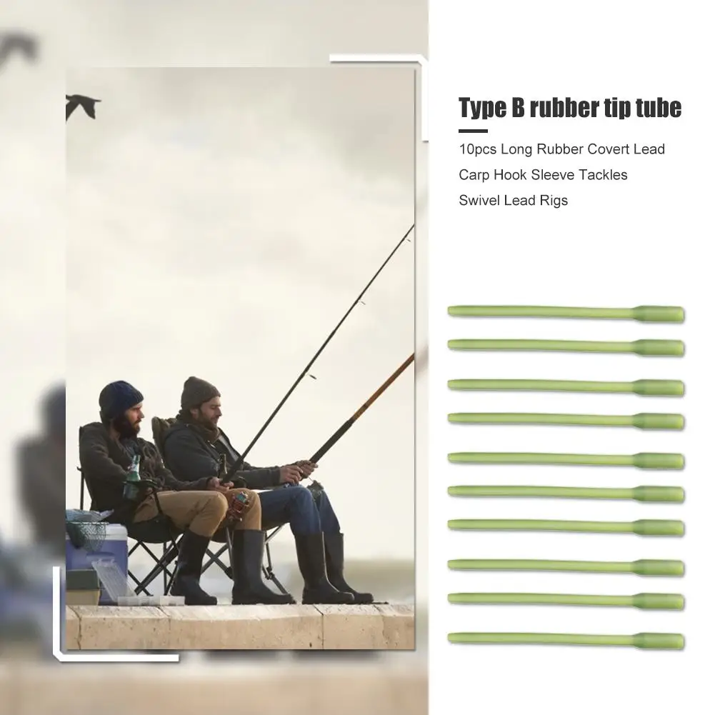 Прочные скрытые втулки для ловли карпа 10 шт. аксессуары длинные резиновые с