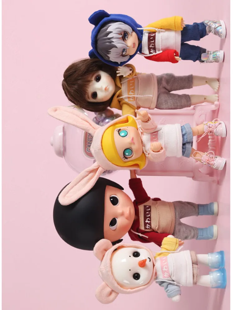 Прекрасный свитер с капюшоном Ob11 1/12 топ для куклы Obitsu11 одежда (подходит BJD12 Cu поче
