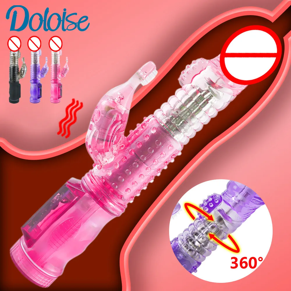 Двойной вибратор кролик взрослый фаллоимитатор Силиконовая секс игрушка для