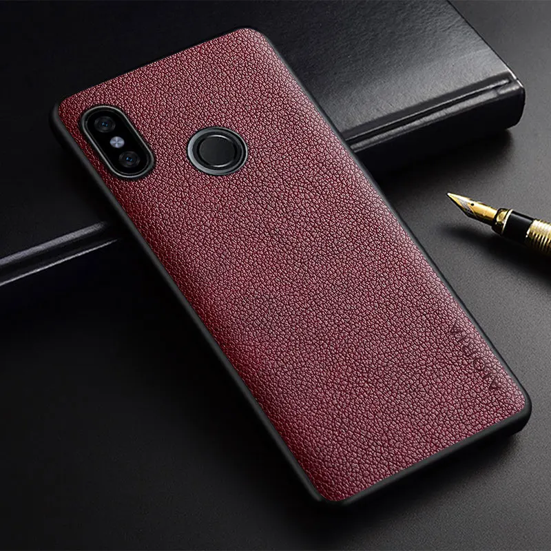 Чехол для Xiaomi Redmi Note 5 тонкий Премиум чехол из искусственной кожи в деловом стиле