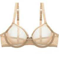 new women hollow bra see through sexy gauze mesh transparent ultra thin bras b c d e f 75 80 85 90 95 100 us eu uk dropshipping
