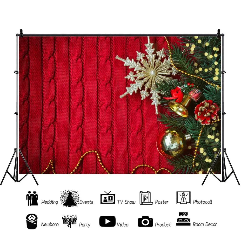Yeele Christmas Winter Snowflake Tree Red Sweater Baby Kid Photography Backgrounds Photographic Backdrops For Photo Studio | Электроника