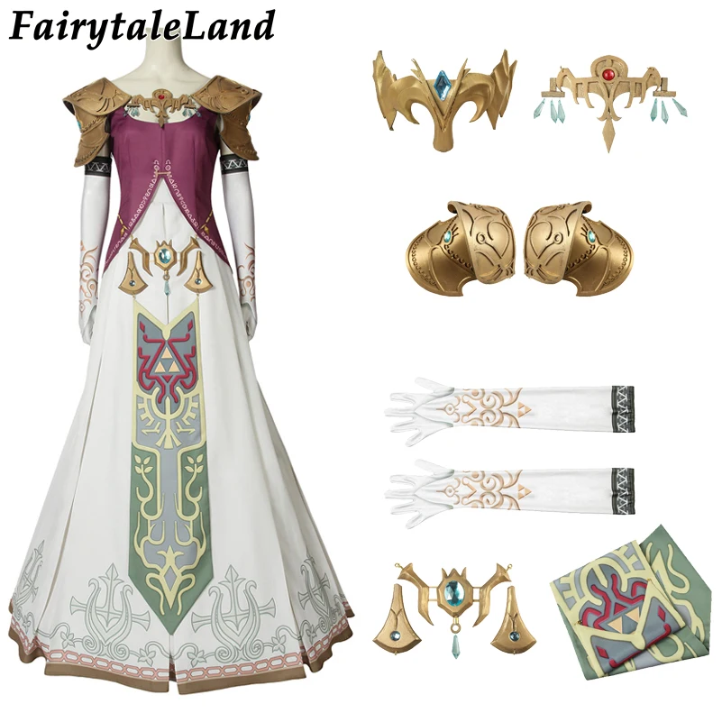 

Косплей-костюм принцессы Game Legend сумерки, женское платье для вечевечерние для взрослых с украшениями, нарядное бальное платье на Хэллоуин, к...