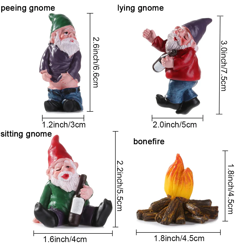 Мини милые пьяные эльфы микро-ландшафт ручная роспись сказочные садовые