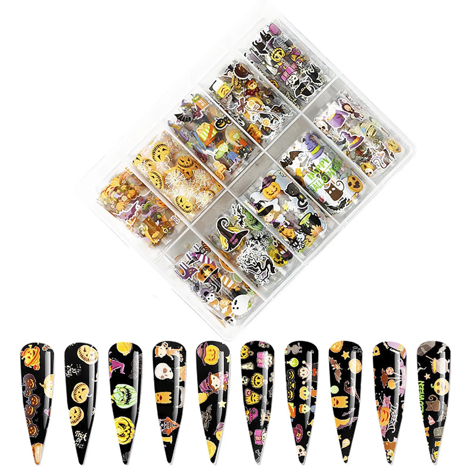 1 коробка переводная бумага для ногтей в виде тыквы |