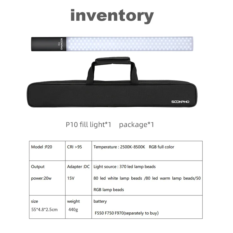 Ручной светодиодный светильник для студийной фотосъемки 2500K-8500K RGB | Электроника