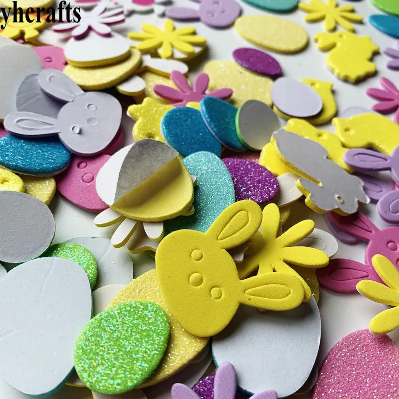 Pegatinas de espuma de animales de granja para ni&ntilde;os, kit de recortes, manualidades de guarder&iacute;a, art&iacute;culos de actividad, 1g por lote-5