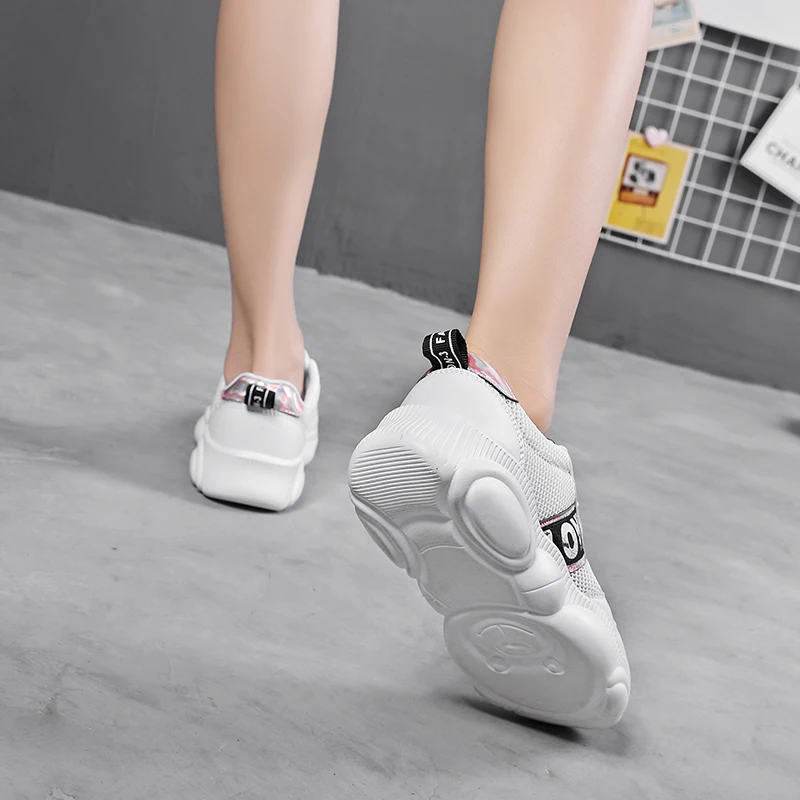 

2021 Women Sneakers Vulcanize Shoes New Female Black White Platform Thick Sole Running Casual Shoe Woman Sport Shoes