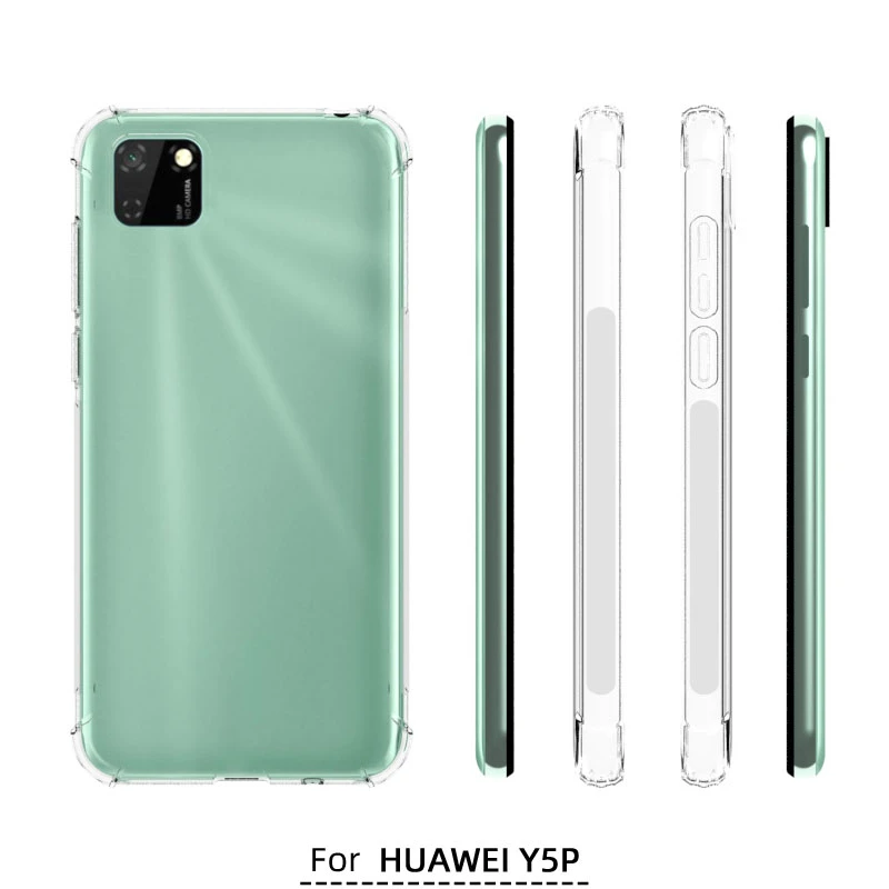 USTIYA Case For huawei Y5P Shockproof Funda Transparent TPU Anti-knock Coque Ultra Slim Clear Soft |