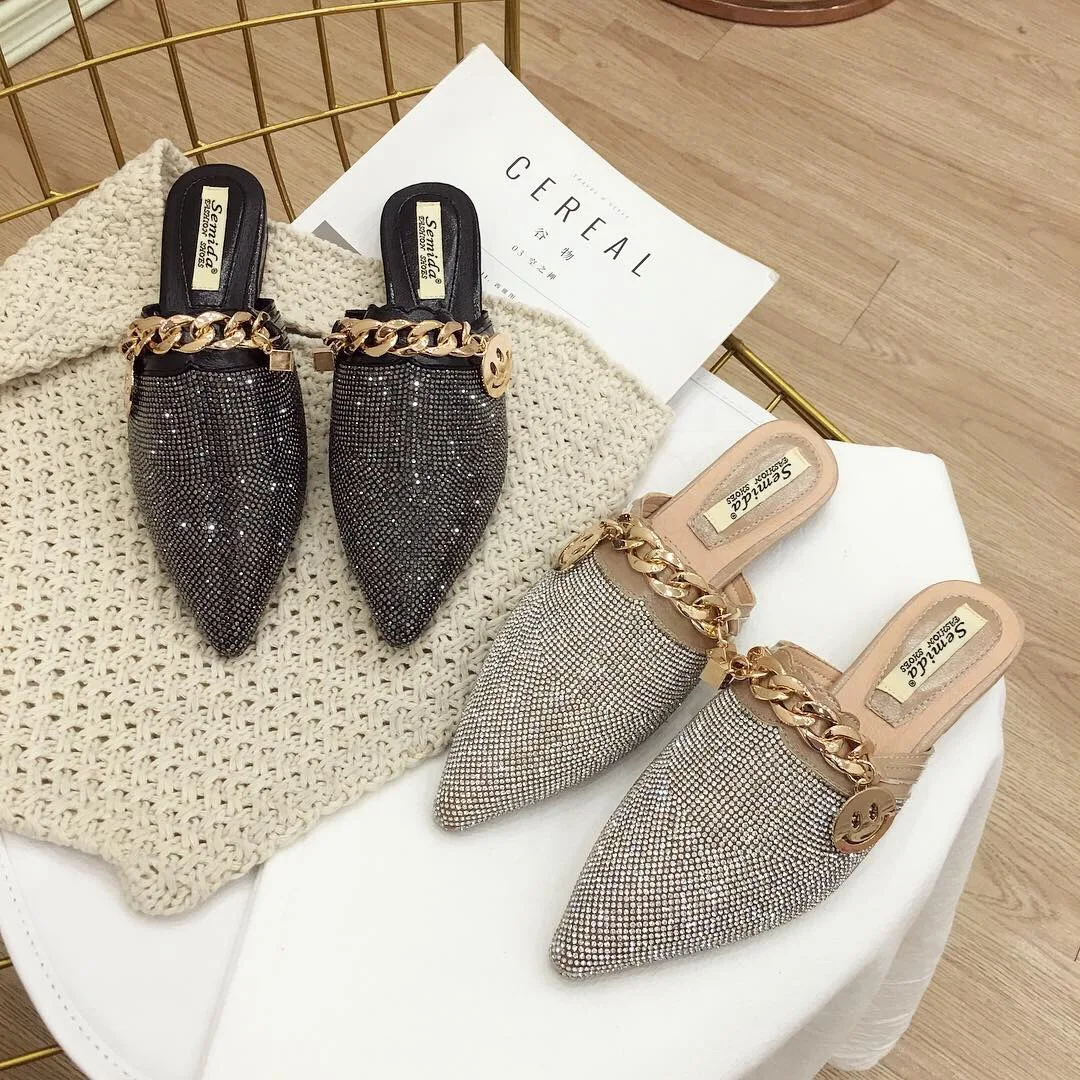 Шлепанцы без задника с открытыми пальцами желейные шлепанцы Лоферы комнатные