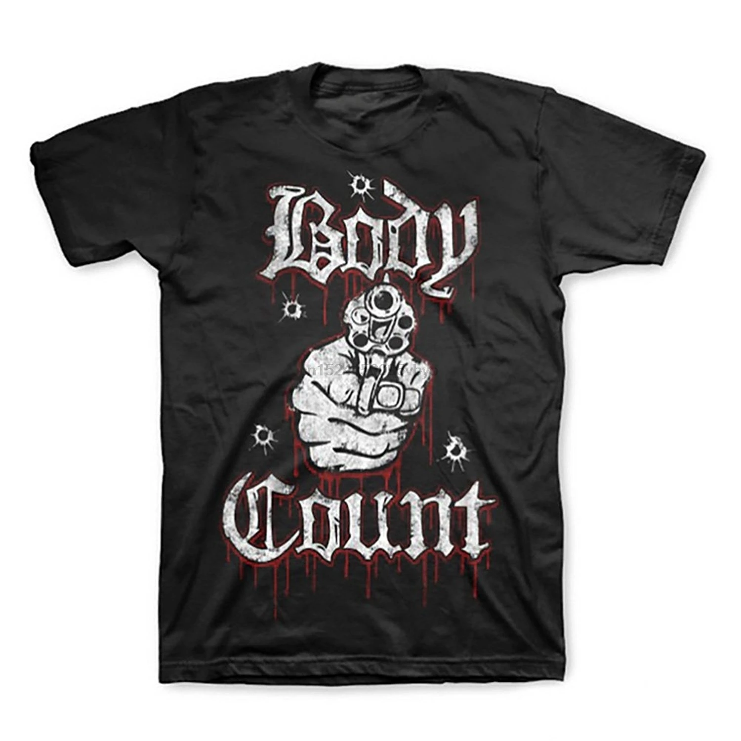 Мужская футболка Sht Get Shot Body Count Talk черного цвета|Мужские футболки| |