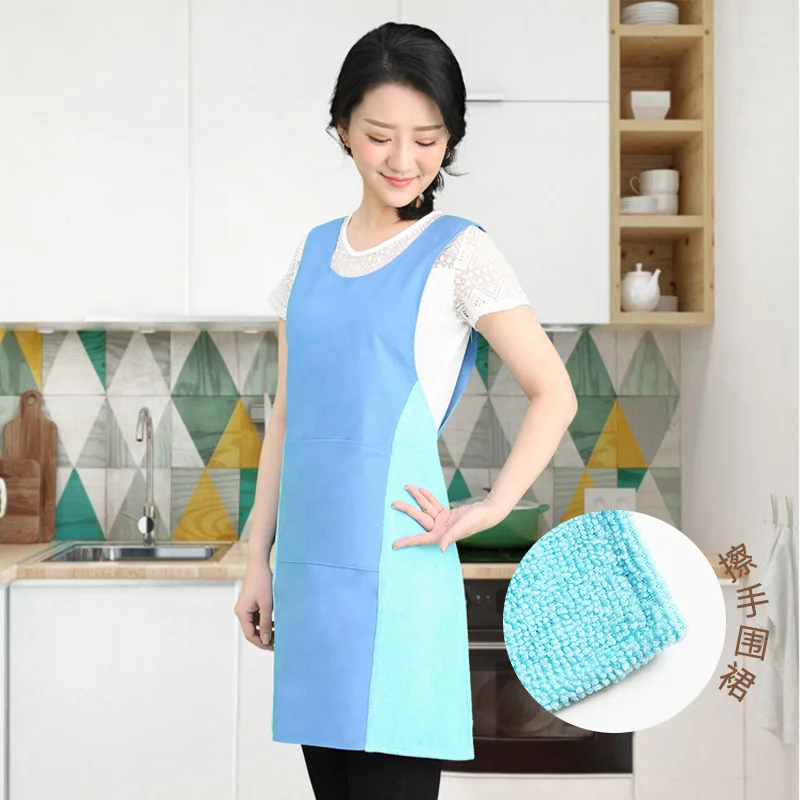 

Домашняя кухня приготовление пищи можно протереть фартук женское креативное холщовое полотенце Комбинезоны на талию платье для взрослых