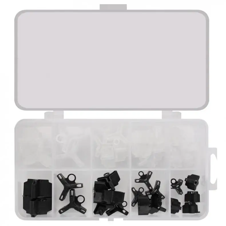 Тройные рыболовные крючки 38 шт./лот чехлы кепки для чехлов смешанные черно-белые