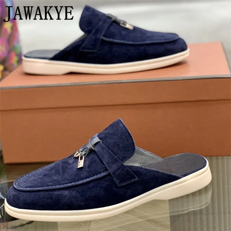 Женские замшевые шлепанцы на плоской подошве повседневные официальные лоферы с