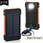 Внешний аккумулятор на солнечной батарее с 2 USB-портами, 30000 мАч