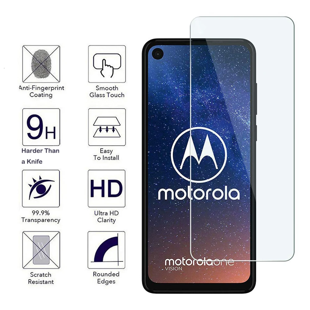 2 шт для Motorola One экшен-экран протектор 9H HD без пузырей прозрачное закаленное стекло для Motorola One Vision защита экрана