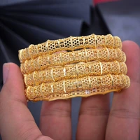 wando 24k 4pcslot gold color africa dubai bangles for women wedding jewelry african bridal bagles gifts arab braceletbangles