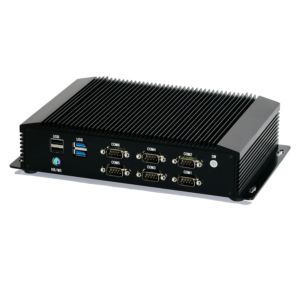 Industrial PC, AIM06, Intel Core I3/ I5, Fanless Mini Computer, IPC, 4G, WOL, Watchdog Supported, 2LAN/GPIO/6COM RS232 422 485